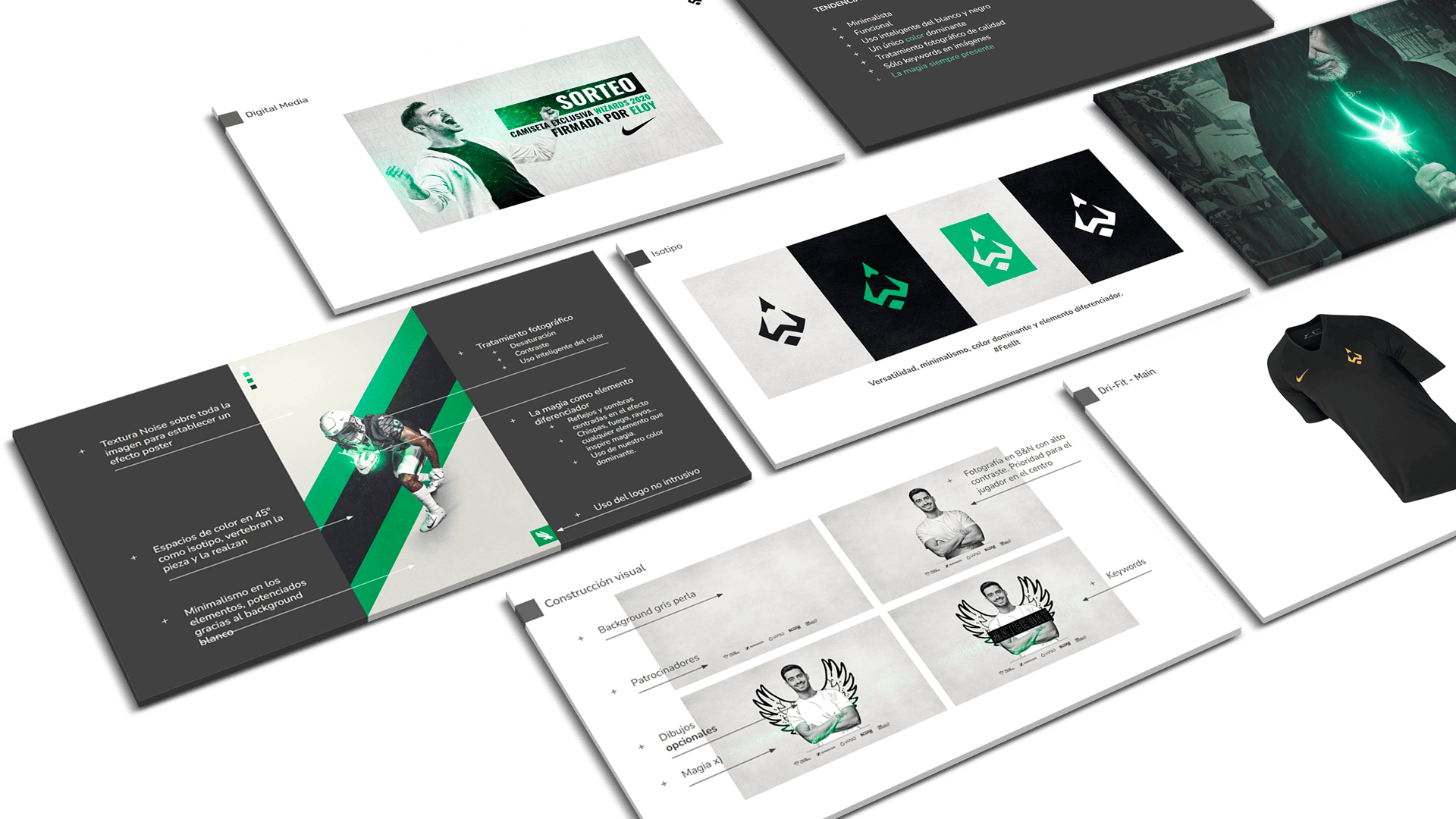 Composición de diapositivas de un deck comercial en perspectiva